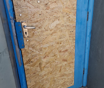 Commercial property boarded up following vandalism