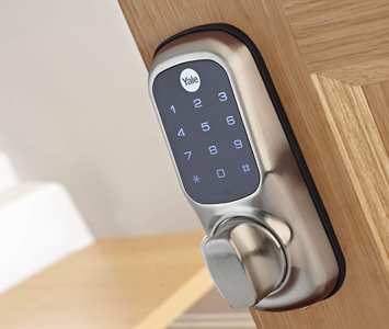 Internal property door feature a smart lock
