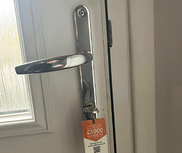 New handle with manufacturers warranty installed on a uPVC door